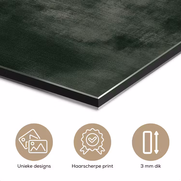 Vormen - Abstract - Cirkel - Zwart aluminium wit klein -closeup_NL