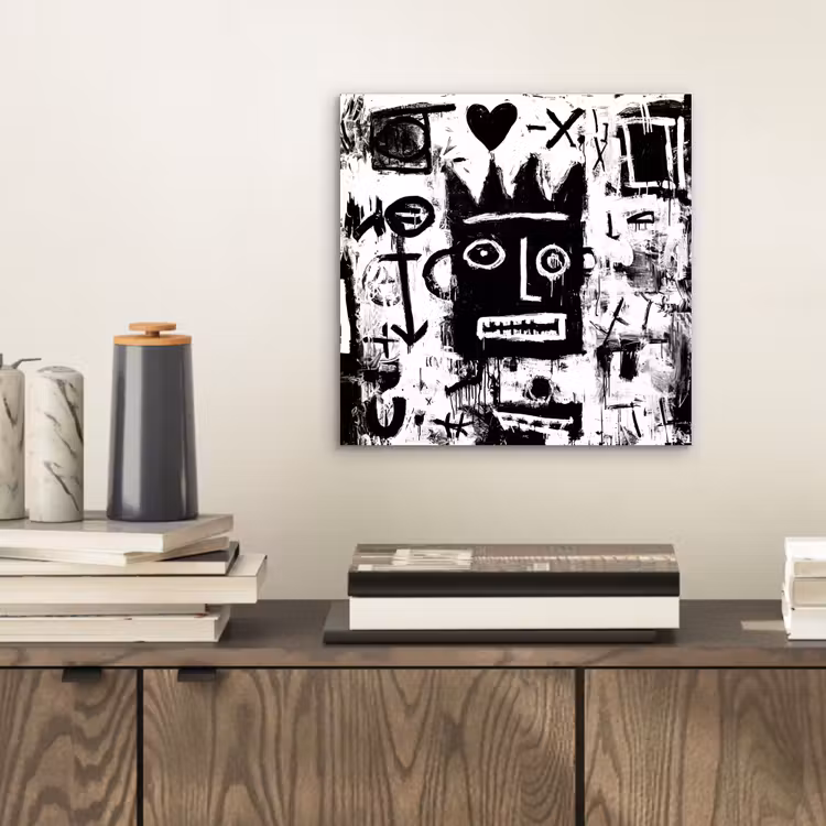 Vormen - Gezocht - Zwart - Abstract aluminium wit klein -sfeer1