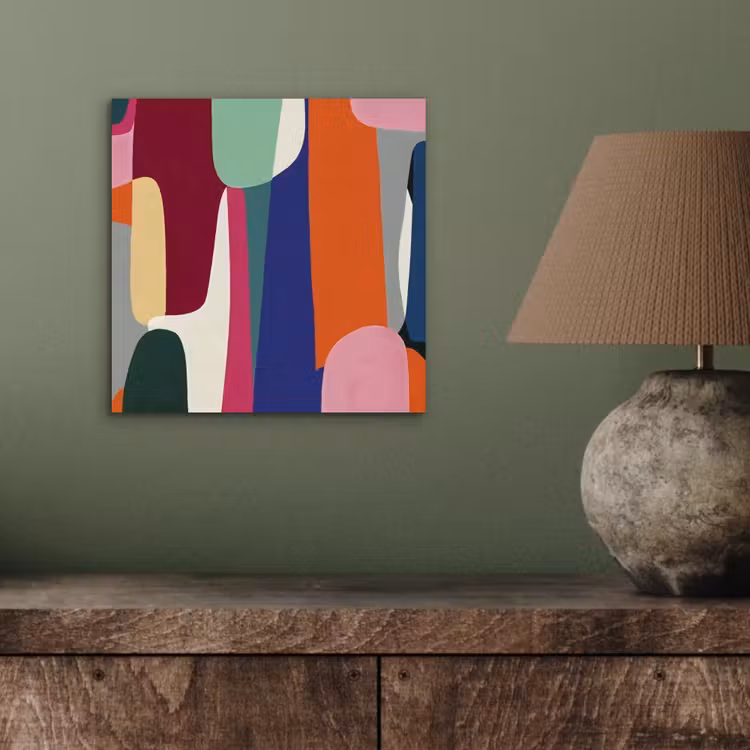 Vormen - Ritmisch - Kleuren - Abstract aluminium wit klein -sfeer2