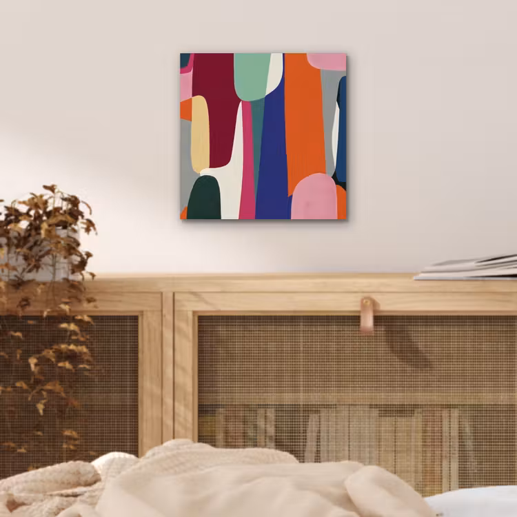 Vormen - Ritmisch - Kleuren - Abstract aluminium wit klein -sfeer3