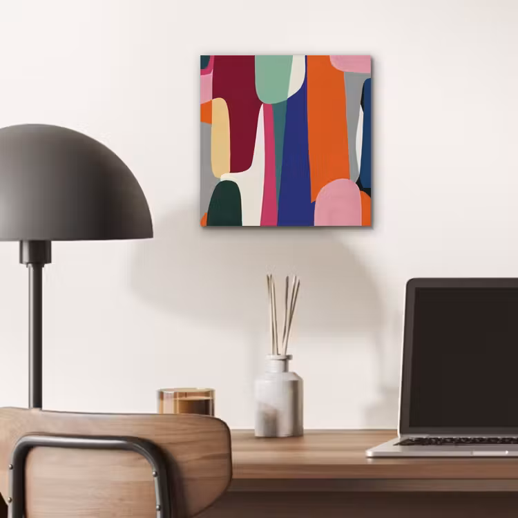 Vormen - Ritmisch - Kleuren - Abstract aluminium wit klein -sfeer5