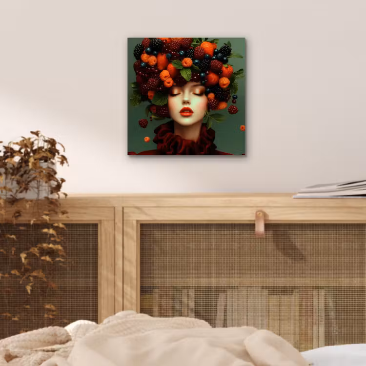 Vrouw - Aardbeien - Frambozen - Bramen - Bessen aluminium wit klein -sfeer3