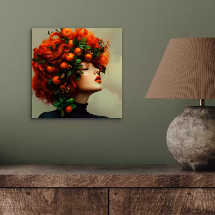 Vrouw - Appels - Rood - Bladeren aluminium wit klein -sfeer2