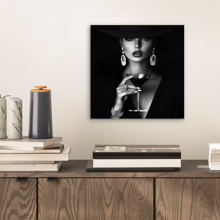 Vrouw - Cocktail - Chic aluminium wit klein -sfeer1