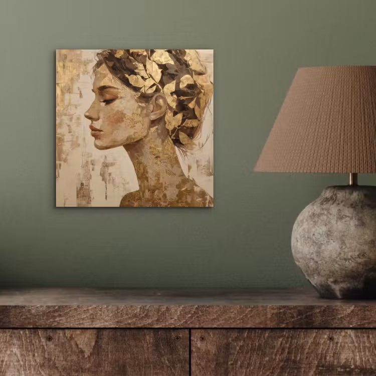 Vrouw - Goud - Abstract - Textuur aluminium wit klein -sfeer2