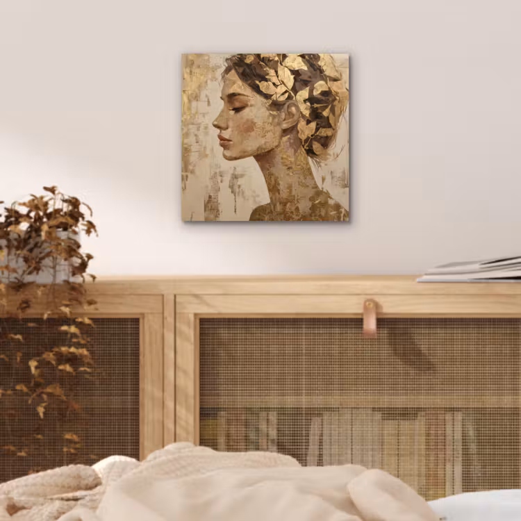 Vrouw - Goud - Abstract - Textuur aluminium wit klein -sfeer3