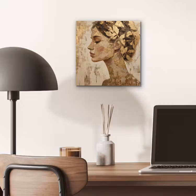 Vrouw - Goud - Abstract - Textuur aluminium wit klein -sfeer5
