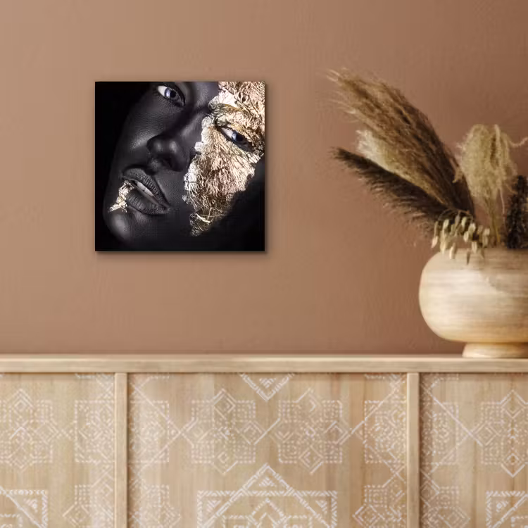 Vrouw - Goud - Zwart - Verf - Luxe aluminium wit klein -sfeer4