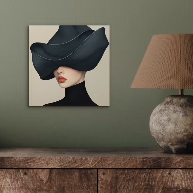 Vrouw - Groen - Hoed aluminium wit klein -sfeer2