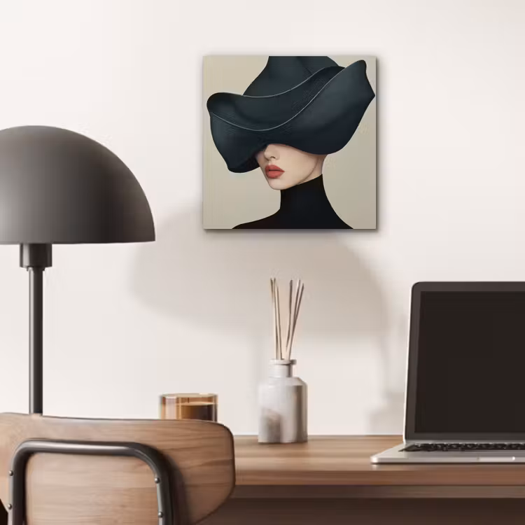 Vrouw - Groen - Hoed aluminium wit klein -sfeer5