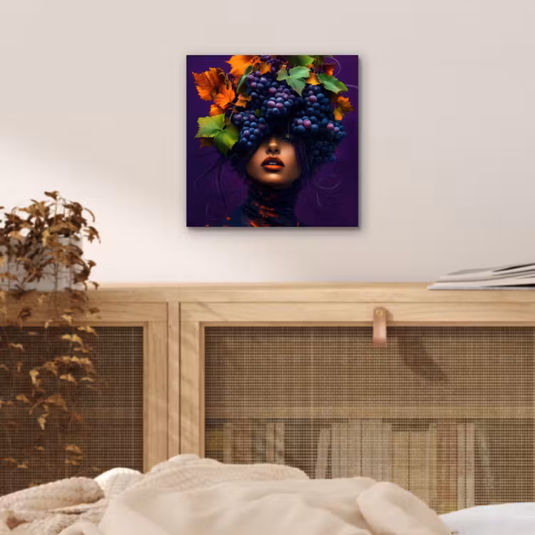 Vrouw - Paars - Druiven aluminium wit klein -sfeer3
