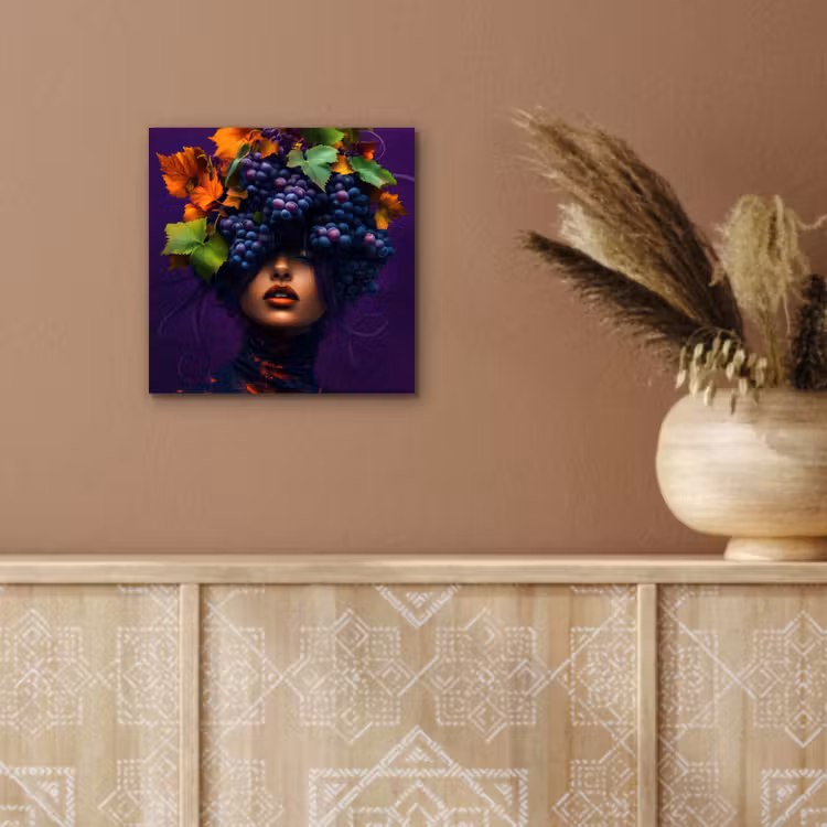 Vrouw - Paars - Druiven aluminium wit klein -sfeer4