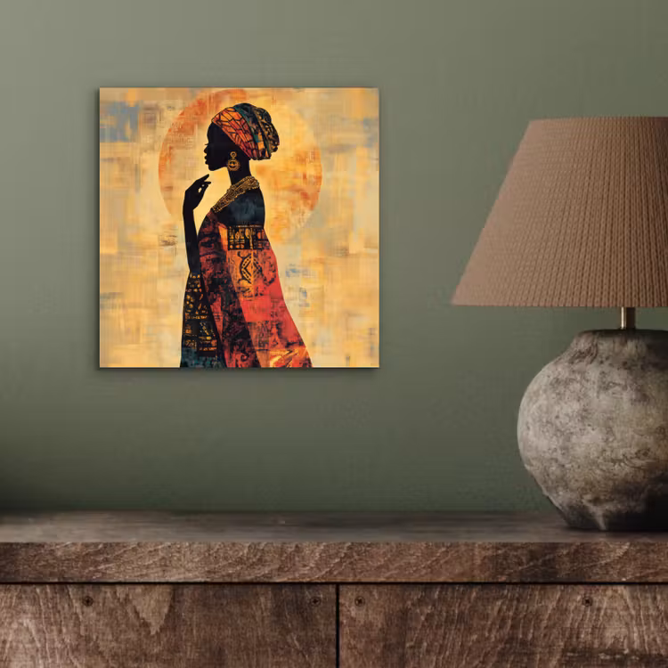 Vrouw - Silhouet - Patronen - Sierlijk aluminium wit klein -sfeer2