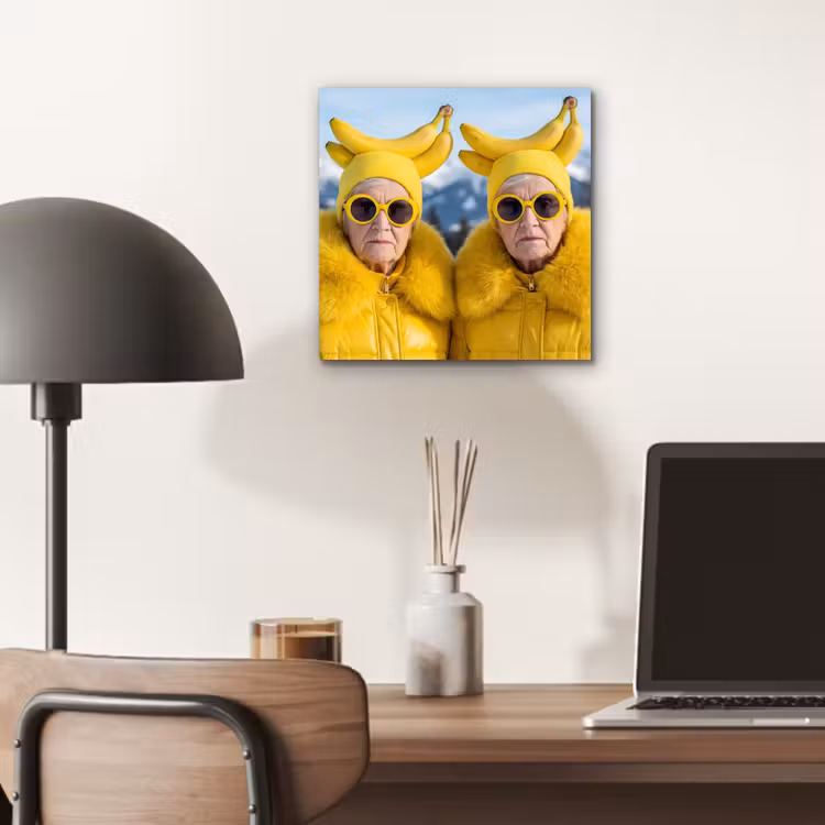 Vrouwen - Bananen - Geel aluminium wit klein -sfeer5