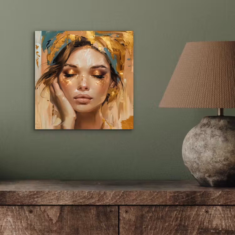 Vrouwen - Portret - Luxe - Goud aluminium wit klein -sfeer2