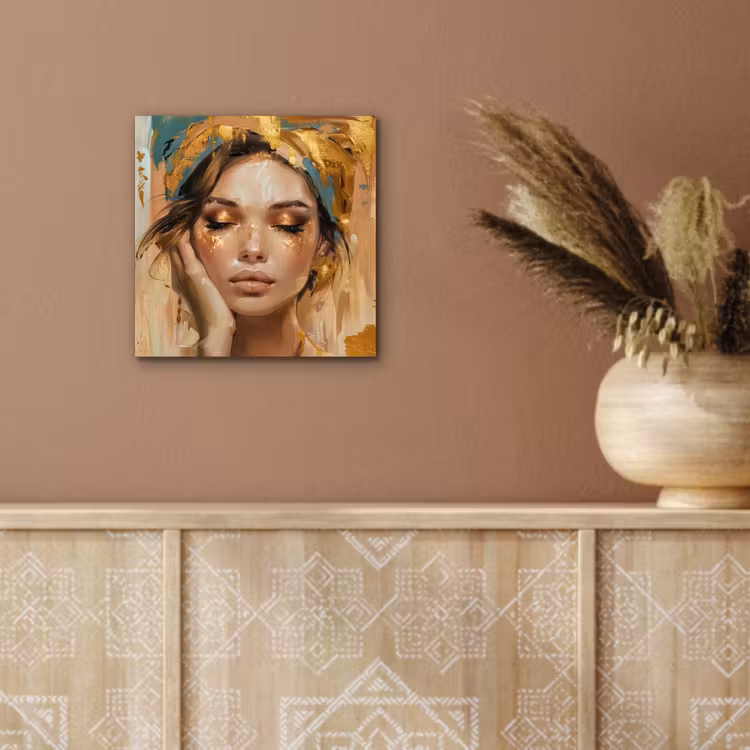 Vrouwen - Portret - Luxe - Goud aluminium wit klein -sfeer4
