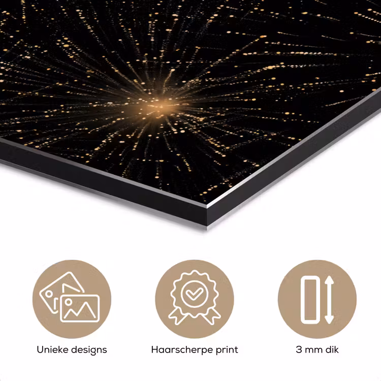 Vuurwerk - Patroon - Feestelijk - Goud - Zwart aluminium wit klein 46 -closeup_NL