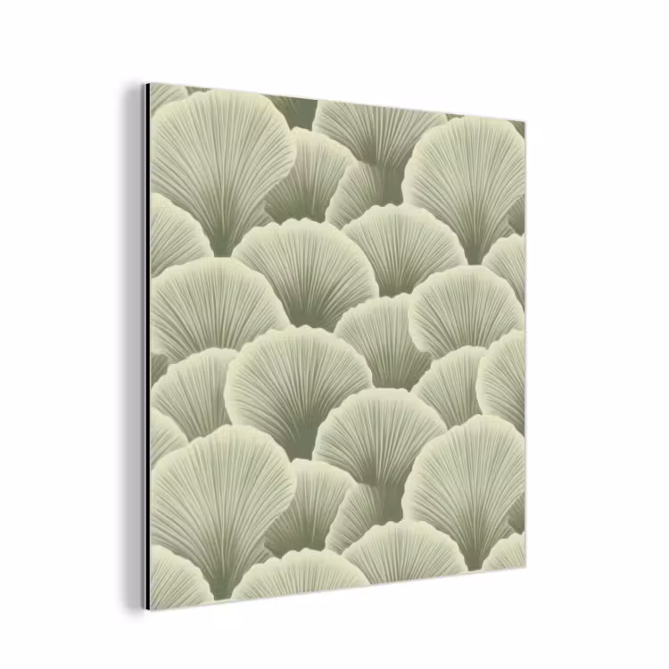 Waaier - Blad - Groen aluminium wit klein 46 -3d