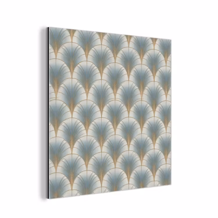Waaier - Klassiek - Blauw aluminium wit klein 46 -3d