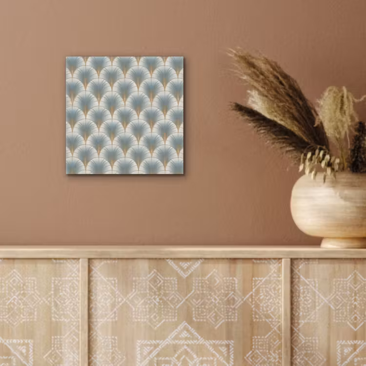 Waaier - Klassiek - Blauw aluminium wit klein 46 -sfeer4