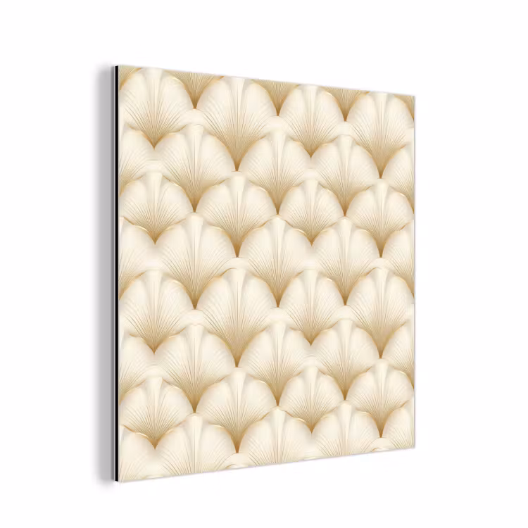 Waaier - Motief - Goud aluminium wit klein 46 -3d