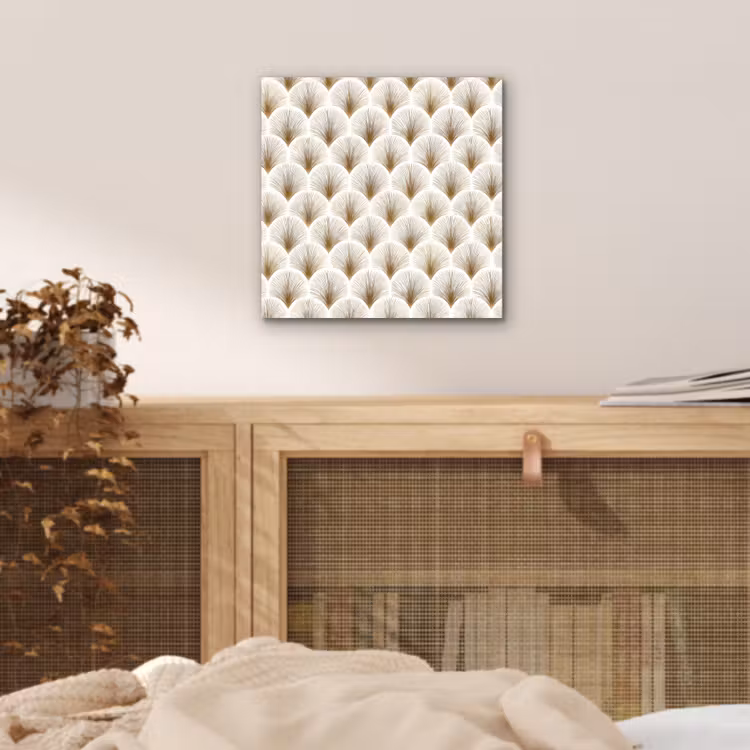 Waaiers - Art Deco - Elegant - Goud - Wit aluminium wit klein 46 -sfeer3