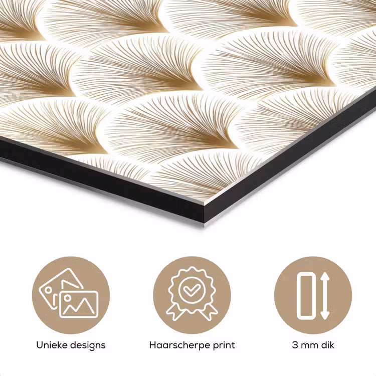 Waaiers - Art Deco - Elegant - Goud - Wit aluminium wit klein 46 -closeup_NL