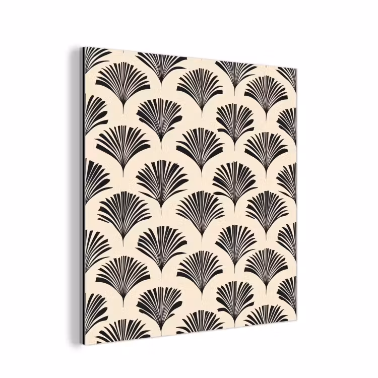 Waaiers - Botanisch - Zwart - Beige aluminium wit klein 46 -3d