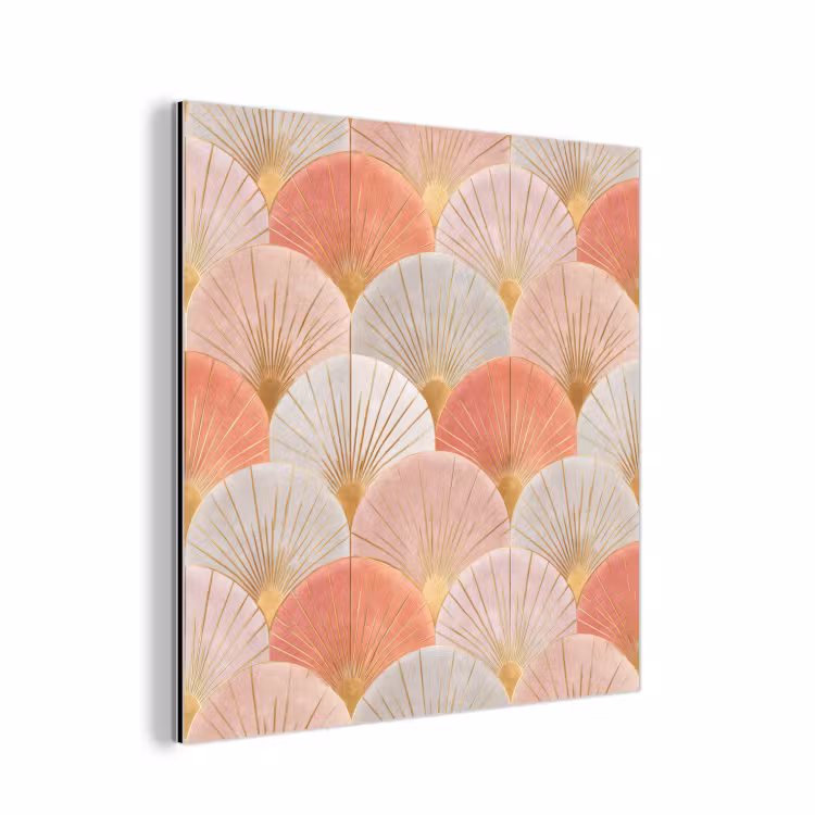 Waaiers - Goud - Roze aluminium wit klein 46 -3d