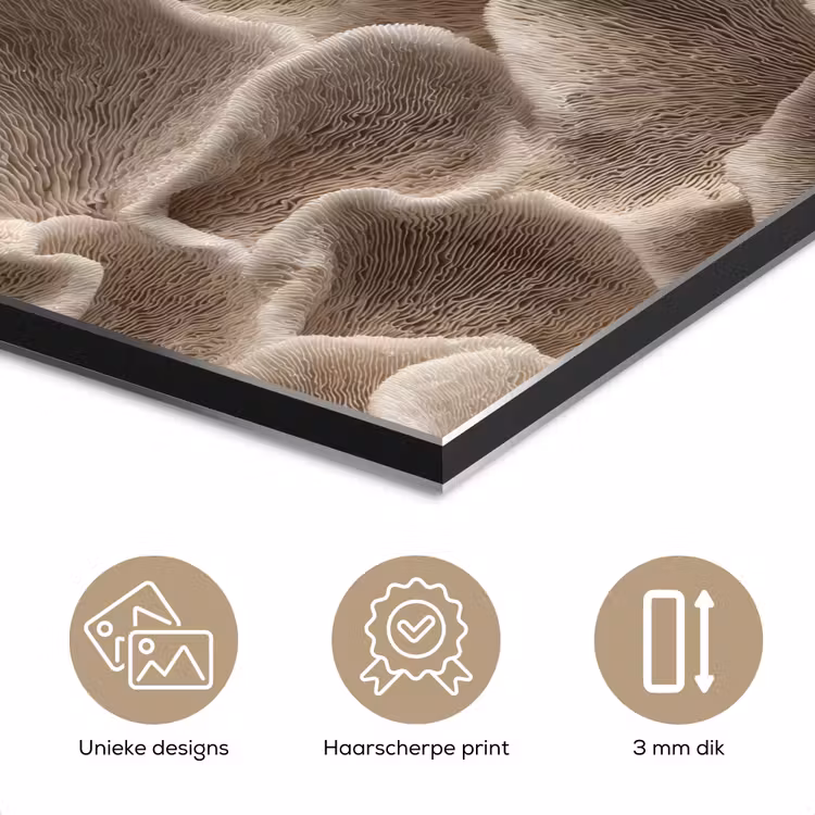 Waaiervorm - Beige - Vezel textuur aluminium wit klein 46 -closeup_NL