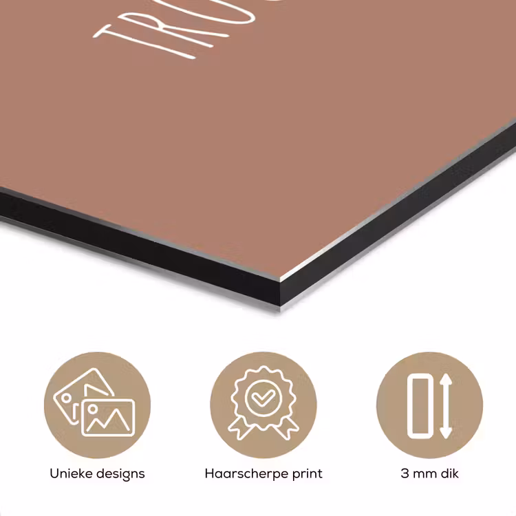 Wat ben je mooi vandaag - Spreuken - Quotes aluminium wit klein -closeup_NL