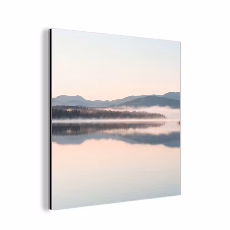 Water - Bomen - Mistlaag aluminium wit klein -3d