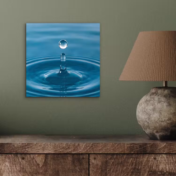 Waterdruppel - Water - Oppervlakte aluminium wit klein -sfeer2
