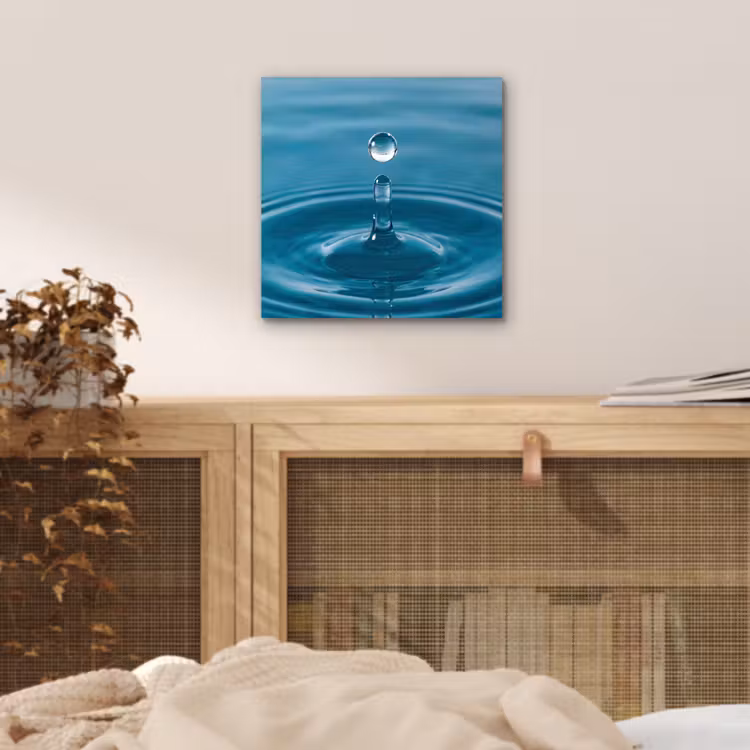 Waterdruppel - Water - Oppervlakte aluminium wit klein -sfeer3