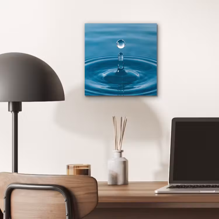 Waterdruppel - Water - Oppervlakte aluminium wit klein -sfeer5