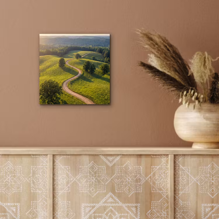 Weg - Weide - Natuur - Groen aluminium wit klein -sfeer4