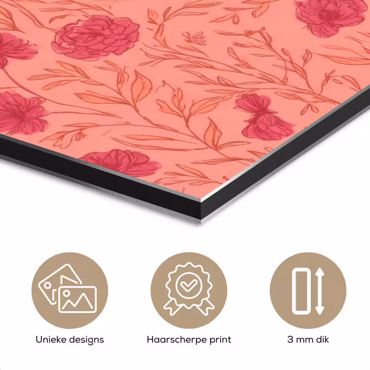 Weidebloemen - Romantisch - Roze aluminium wit klein 46 -closeup_NL