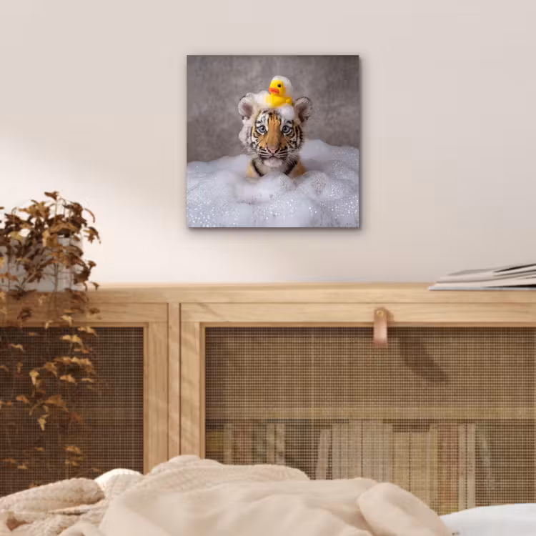 Welpje - Bad - Geel aluminium wit klein -sfeer3