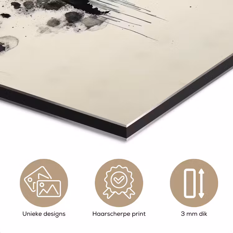 Wereldkaart - Zwart - Inkt aluminium wit klein -closeup_NL