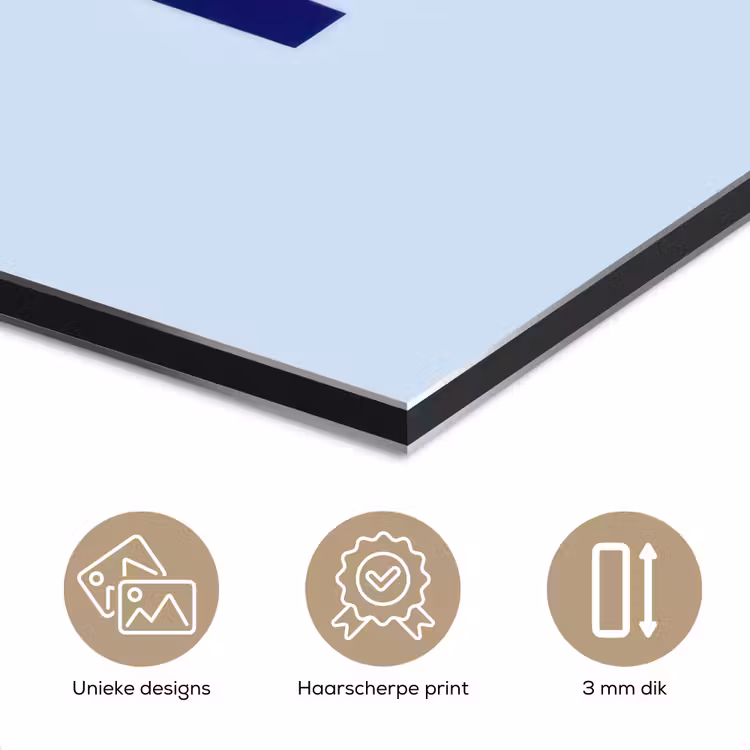 Why not - Blauw - Licht blauw - Quote aluminium wit klein -closeup_NL