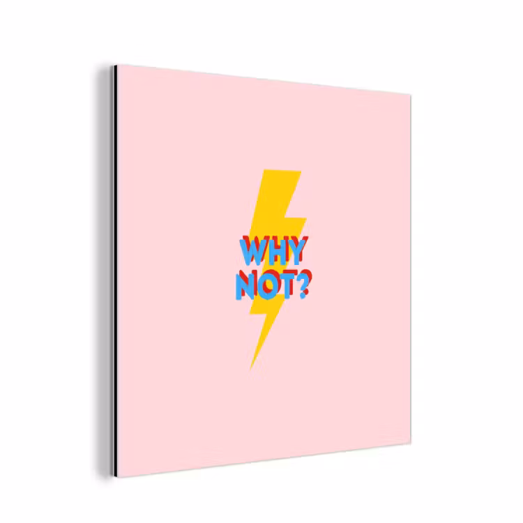 Why not - Bliksem - Roze aluminium wit klein -3d