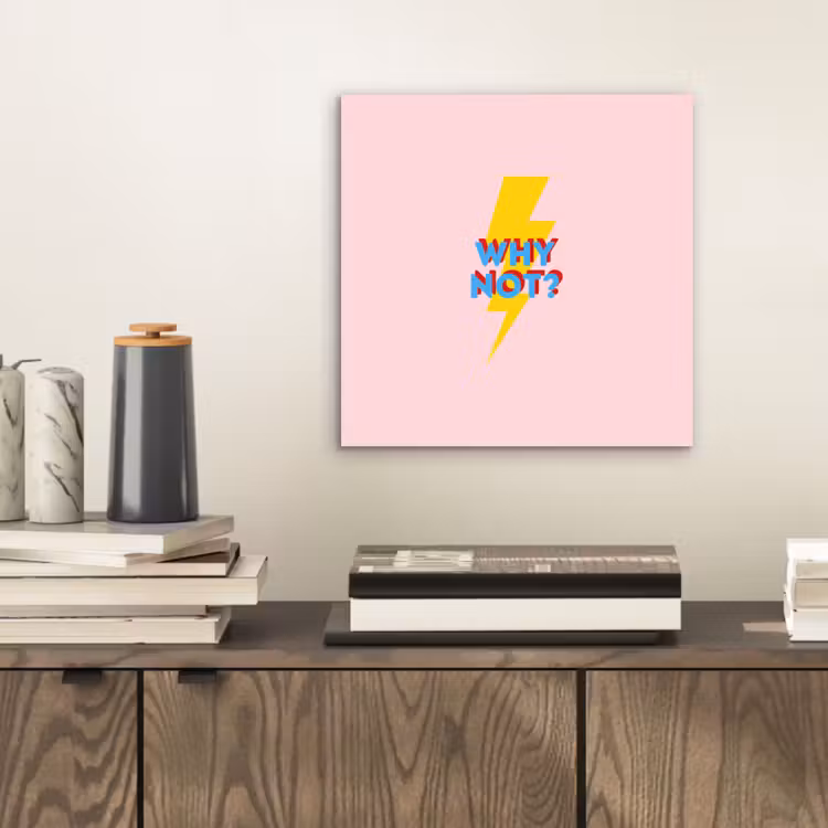 Why not - Bliksem - Roze aluminium wit klein -sfeer1