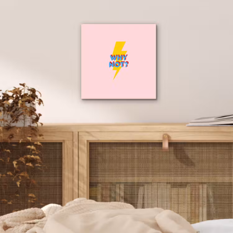 Why not - Bliksem - Roze aluminium wit klein -sfeer3