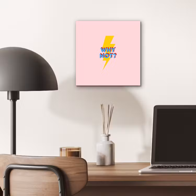 Why not - Bliksem - Roze aluminium wit klein -sfeer5