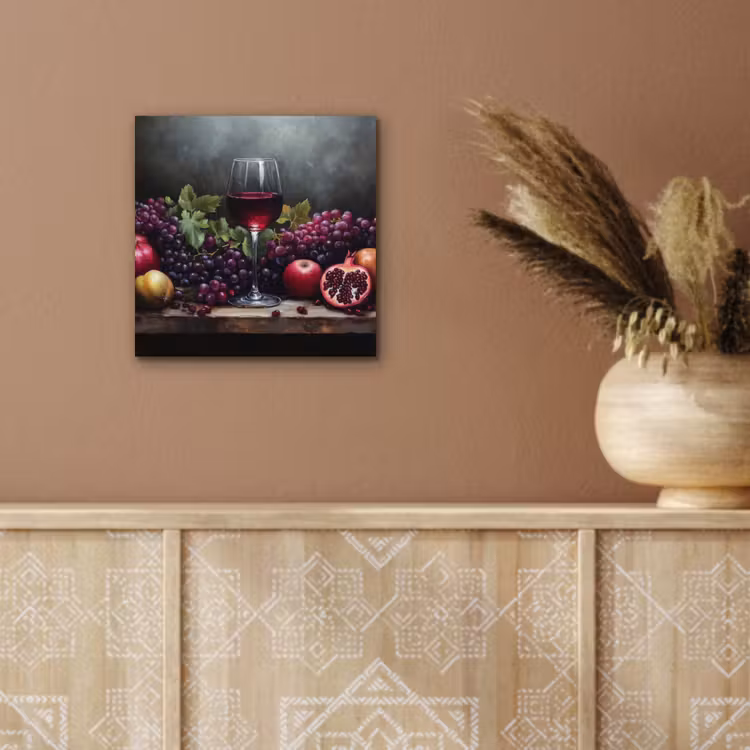 Wijn - Fruit - Stilleven aluminium wit klein -sfeer4