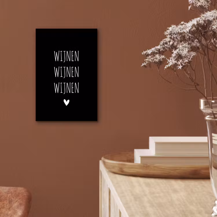 Wijnen wijnen wijnen - Quotes - Spreuken aluminium wit klein -sfeer4