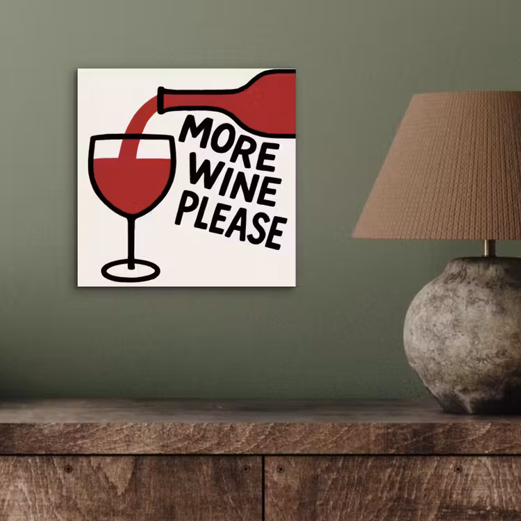 Wijnfles - Quote - Rood - Glas aluminium wit klein -sfeer2
