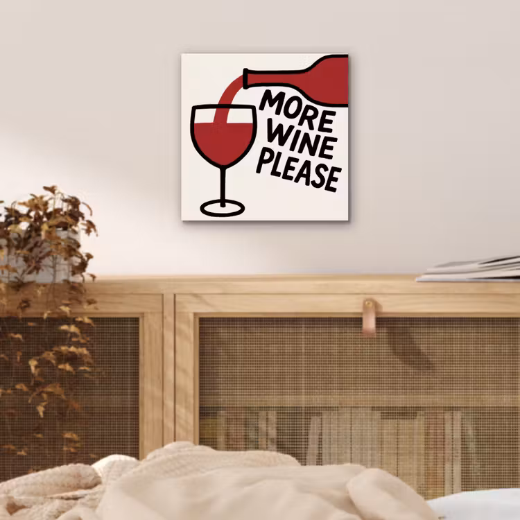 Wijnfles - Quote - Rood - Glas aluminium wit klein -sfeer3