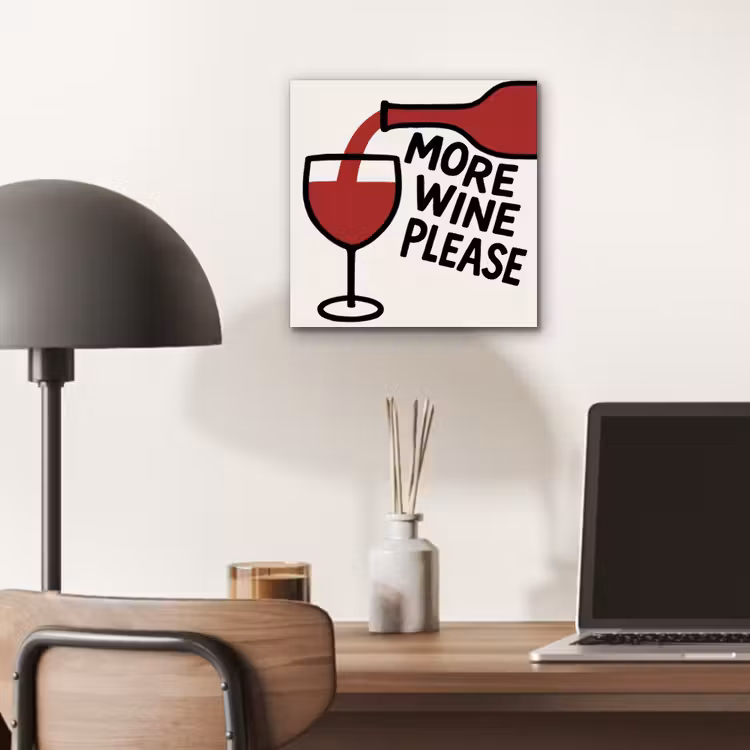 Wijnfles - Quote - Rood - Glas aluminium wit klein -sfeer5