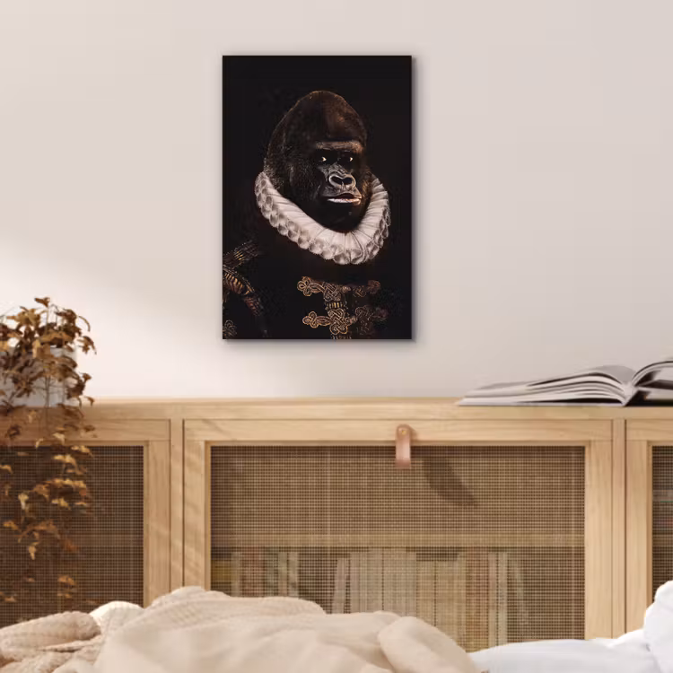 Willem van Oranje - Adriaen Thomasz - Aap aluminium wit klein -sfeer3